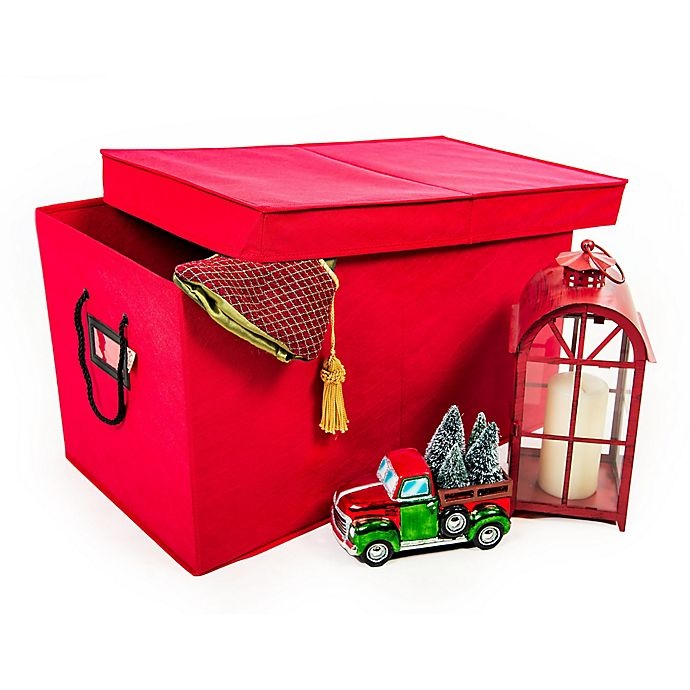 slide 2 of 6, TreeKeeper Santa's Bags Multi Use Storage Box - Red, 24.75 in