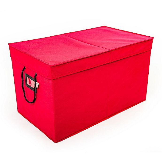 slide 6 of 6, TreeKeeper Santa's Bags Multi Use Storage Box - Red, 24.75 in