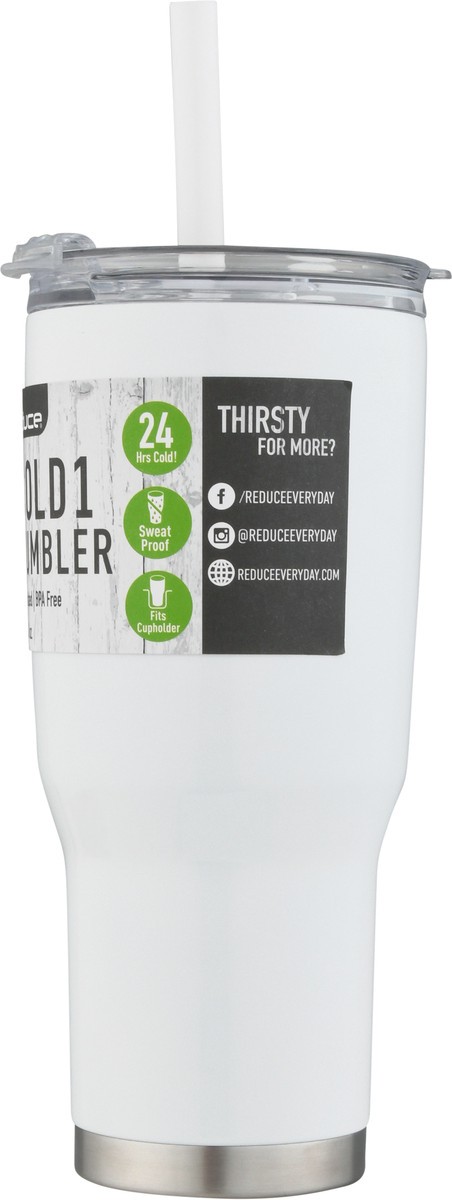 slide 4 of 11, Reduce Cold 1 24 Ounce White Tumbler 1 ea, 1 ea