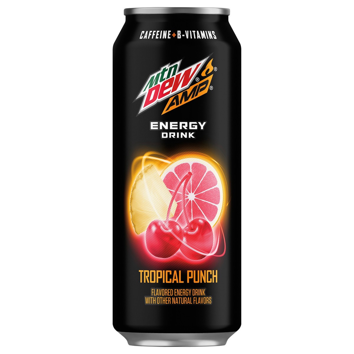 slide 4 of 8, Mountain Dew Amp Tropical Punch Flavored Energy Drink - 16 oz, 16 oz
