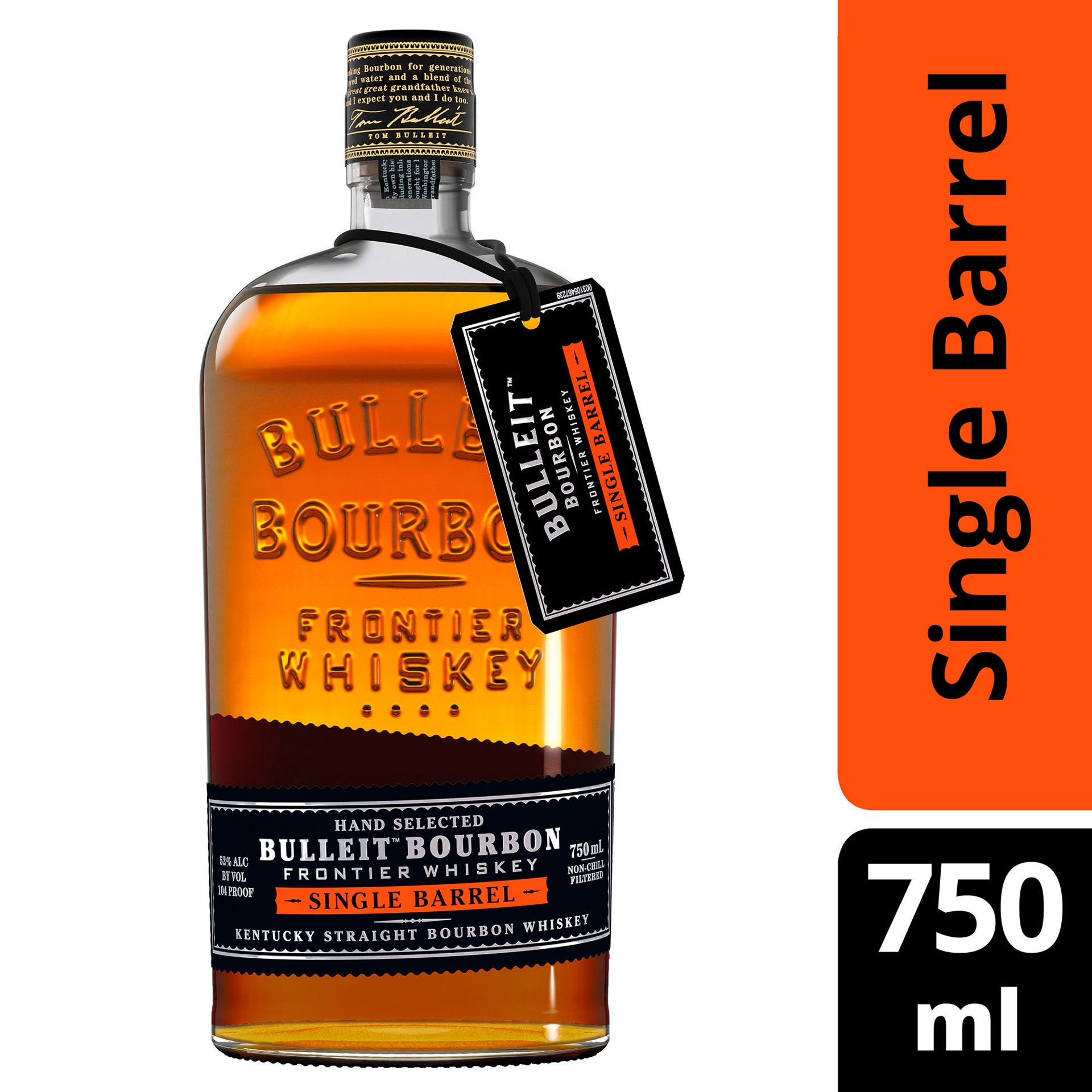 slide 2 of 3, Bulleit Bourbon Whiskey Single Barrel, 750 ml