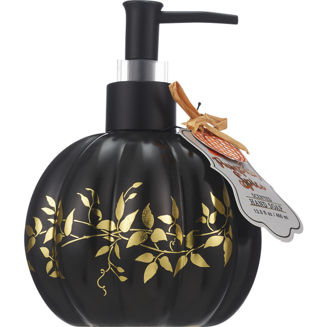 slide 1 of 1, SIMPLE PLEASURES 400Ml Ceramic Sculpted Soap - Black Gold Pumpkin, 13.5 oz