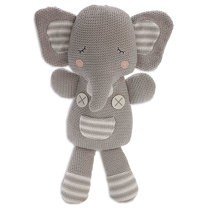 slide 1 of 2, Living Textiles Theodore Elephant Plush Toy - Grey, 1 ct