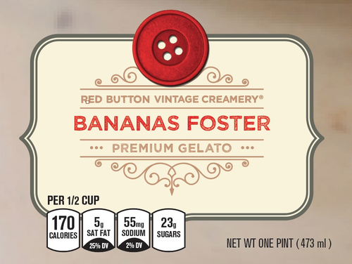 slide 1 of 1, Red Button Creamery Bananas Foster Prem, 16 oz