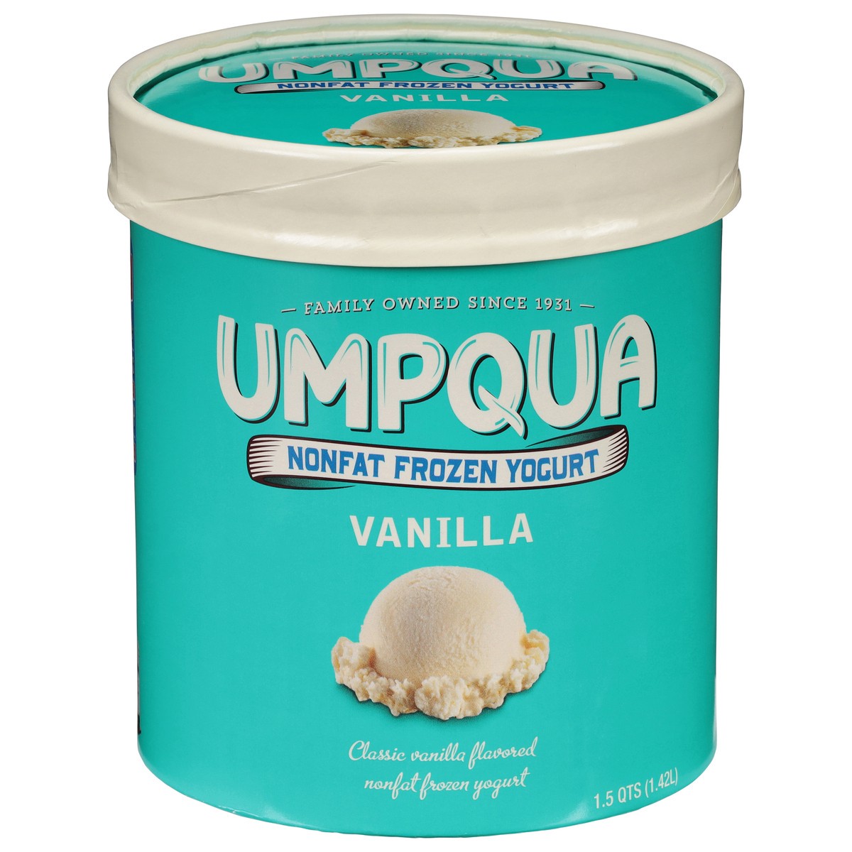 slide 1 of 1, Umpqua Non Fat Vanilla Frozen Yogurt 1.5 qt, 1.5 qt