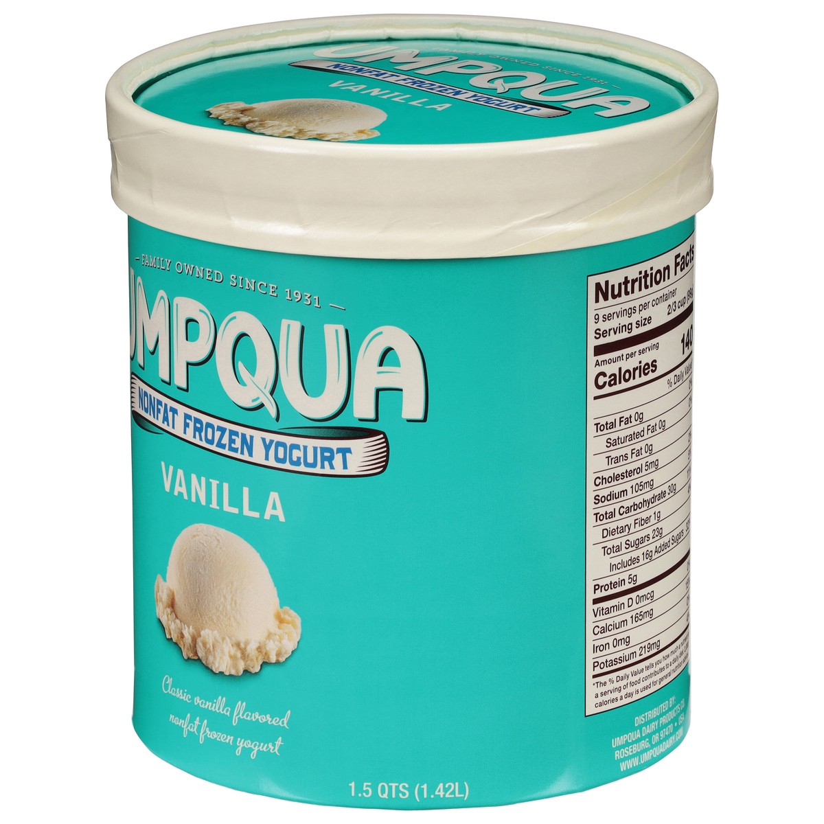 slide 9 of 12, Umpqua Non Fat Vanilla Frozen Yogurt 1.5 qt, 1.5 qt