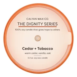 Calyan Wax Co. Cedar & Tobacco Dignity Series Soy Candle