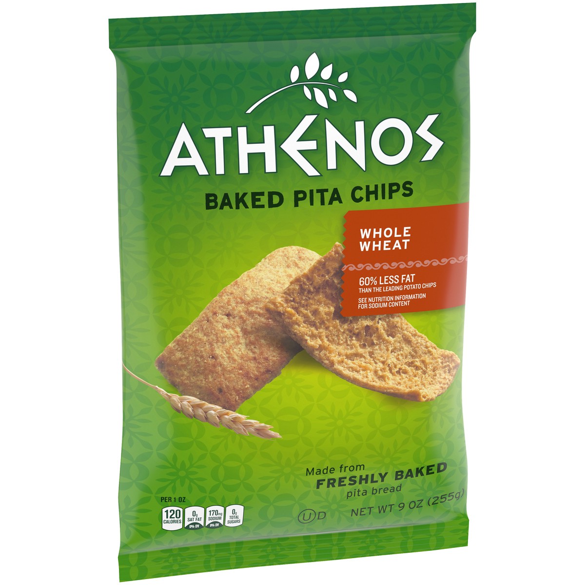 slide 3 of 14, Athenos Whole Wheat Baked Pita Chips, 9 oz Bag, 9 oz