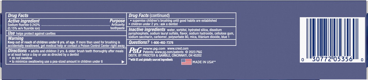 slide 2 of 3, Crest 3D White Advanced Arctic Fresh Teeth Whitening Toothpaste, 1 ct