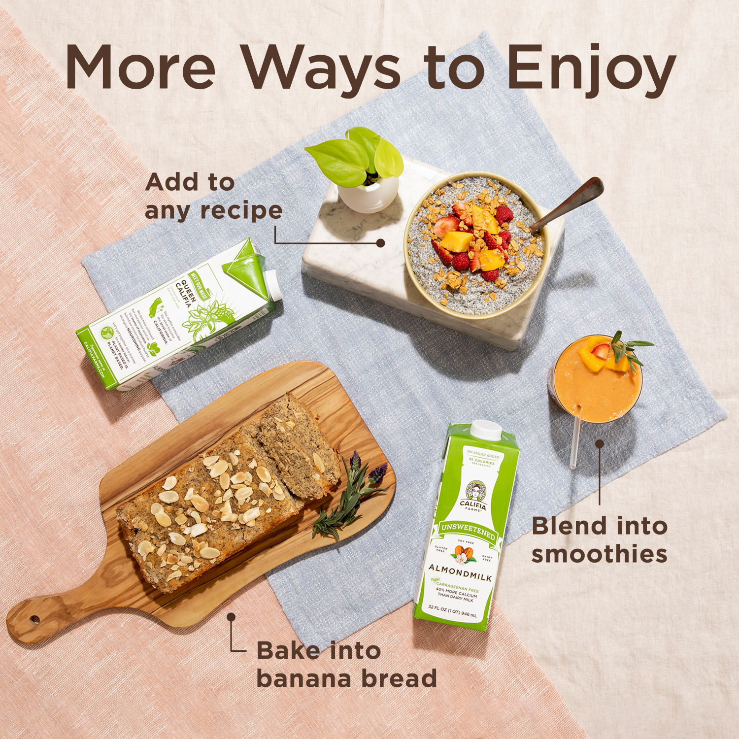 slide 4 of 5, Califia Farms Unsweetened Almondmilk 32 fl oz, 32 fl oz