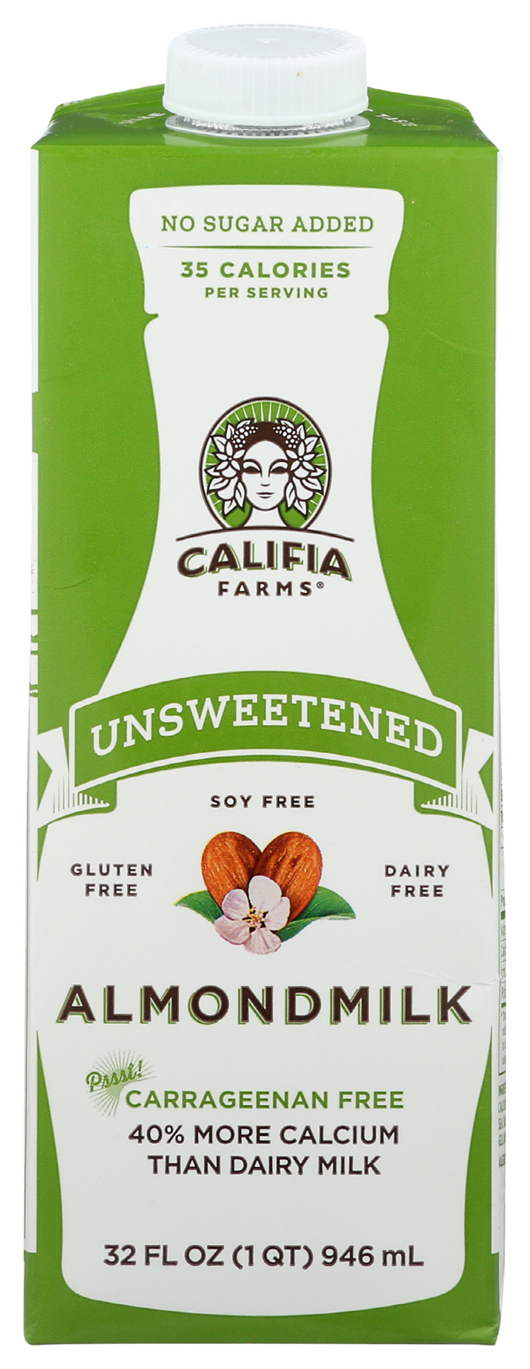slide 1 of 5, Califia Farms Unsweetened Almondmilk 32 fl oz, 32 fl oz