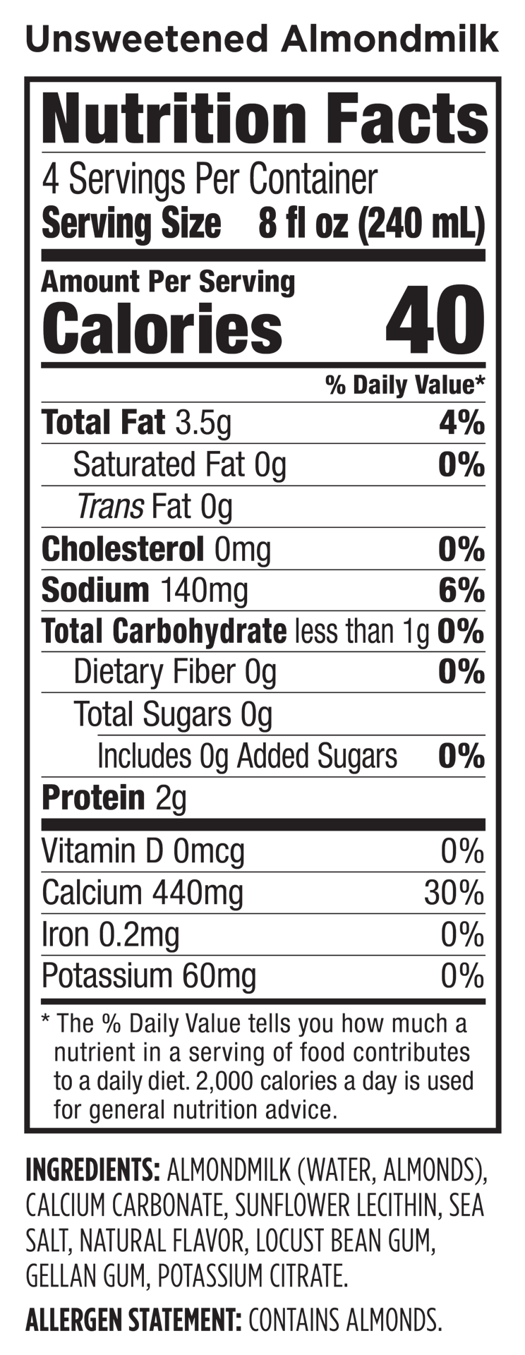 slide 4 of 4, Califia Farms Unsweetened Vanilla Almondmilk 32 fl oz, 32 fl oz