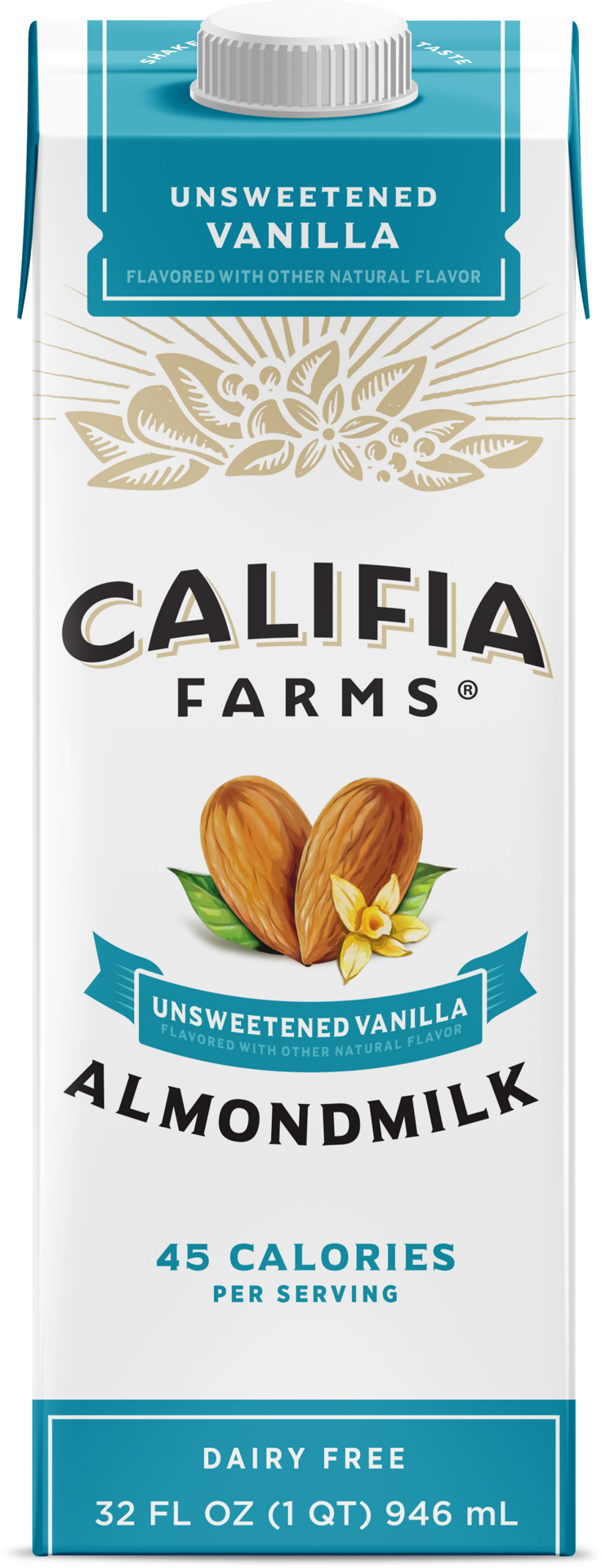 slide 1 of 4, Califia Farms Unsweetened Vanilla Almondmilk 32 fl oz, 32 fl oz