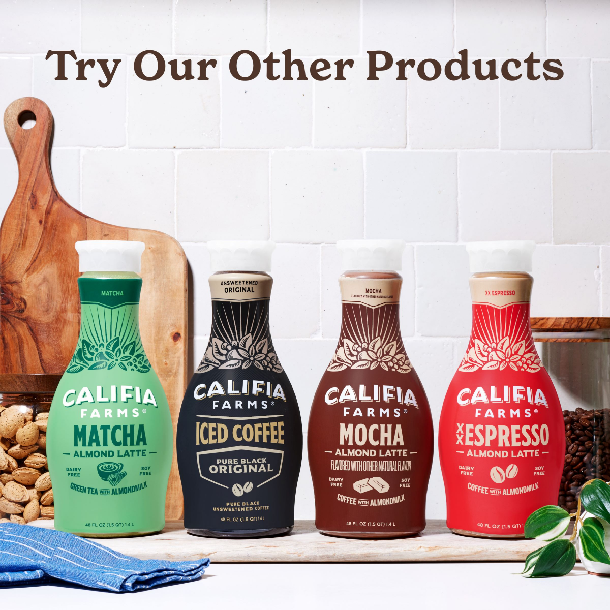 slide 5 of 5, Califia Farms Matcha Almond Milk Latte Green Tea Beverage - 48 fl oz, 48 fl oz