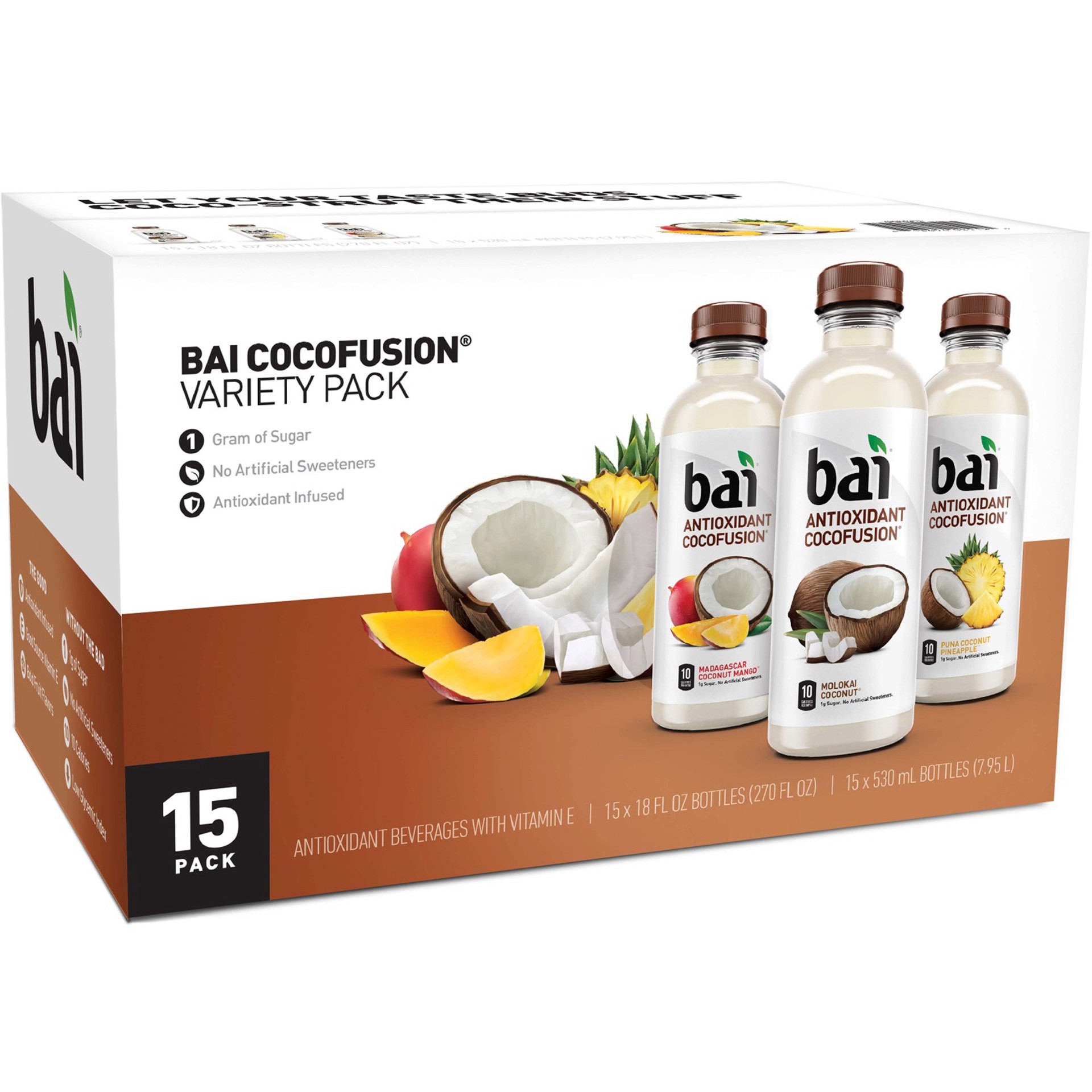 slide 1 of 1, Bai Variety Pack Antioxidant Cocofusion, 