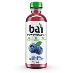 Bai Flavored Water, Brasilia Blueberry, Antioxidant Infused Beverage, 18 Fluid Ounce Bottle