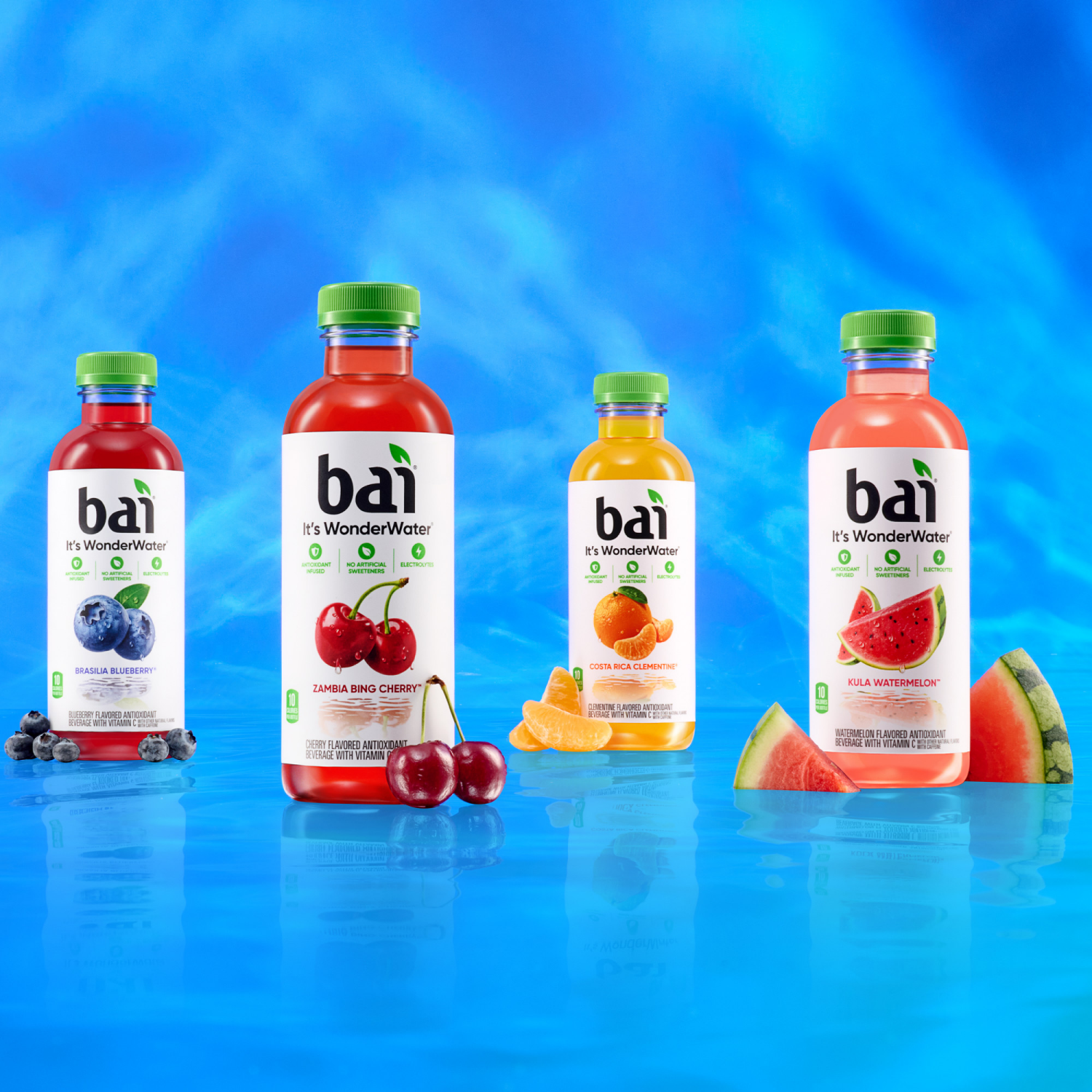 slide 2 of 4, Bai Flavored Water, Kula Watermelon, Antioxidant Infused Beverage, 18 Fluid Ounce Bottle, 18 fl oz