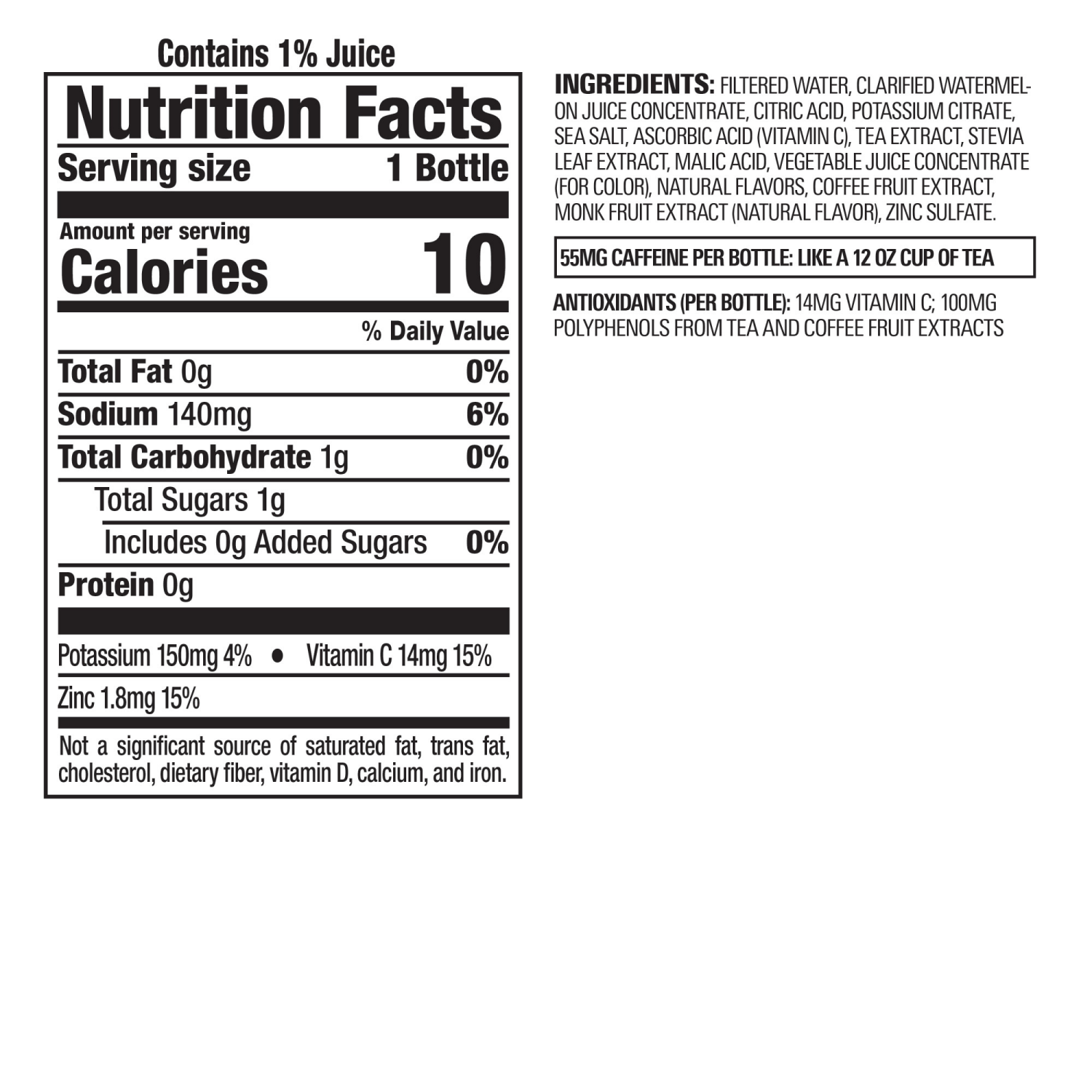 slide 4 of 4, Bai Flavored Water, Kula Watermelon, Antioxidant Infused Beverage, 18 Fluid Ounce Bottle, 18 fl oz