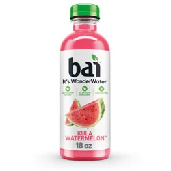 Bai Flavored Water, Kula Watermelon, Antioxidant Infused Beverage, 18 Fluid Ounce Bottle