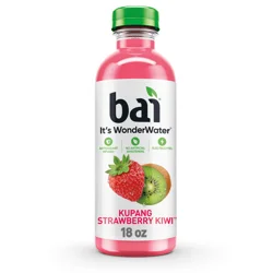 Bai Flavored Water, Kupang Strawberry Kiwi, Antioxidant Infused Beverage, 18 Fluid Ounce Bottle