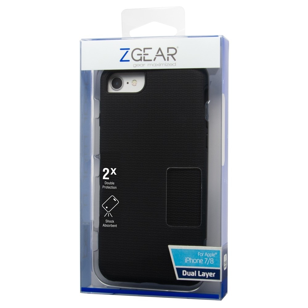 slide 1 of 1, Zgear Dual Layer Iphone 7/8 Case - Black, 1 ct