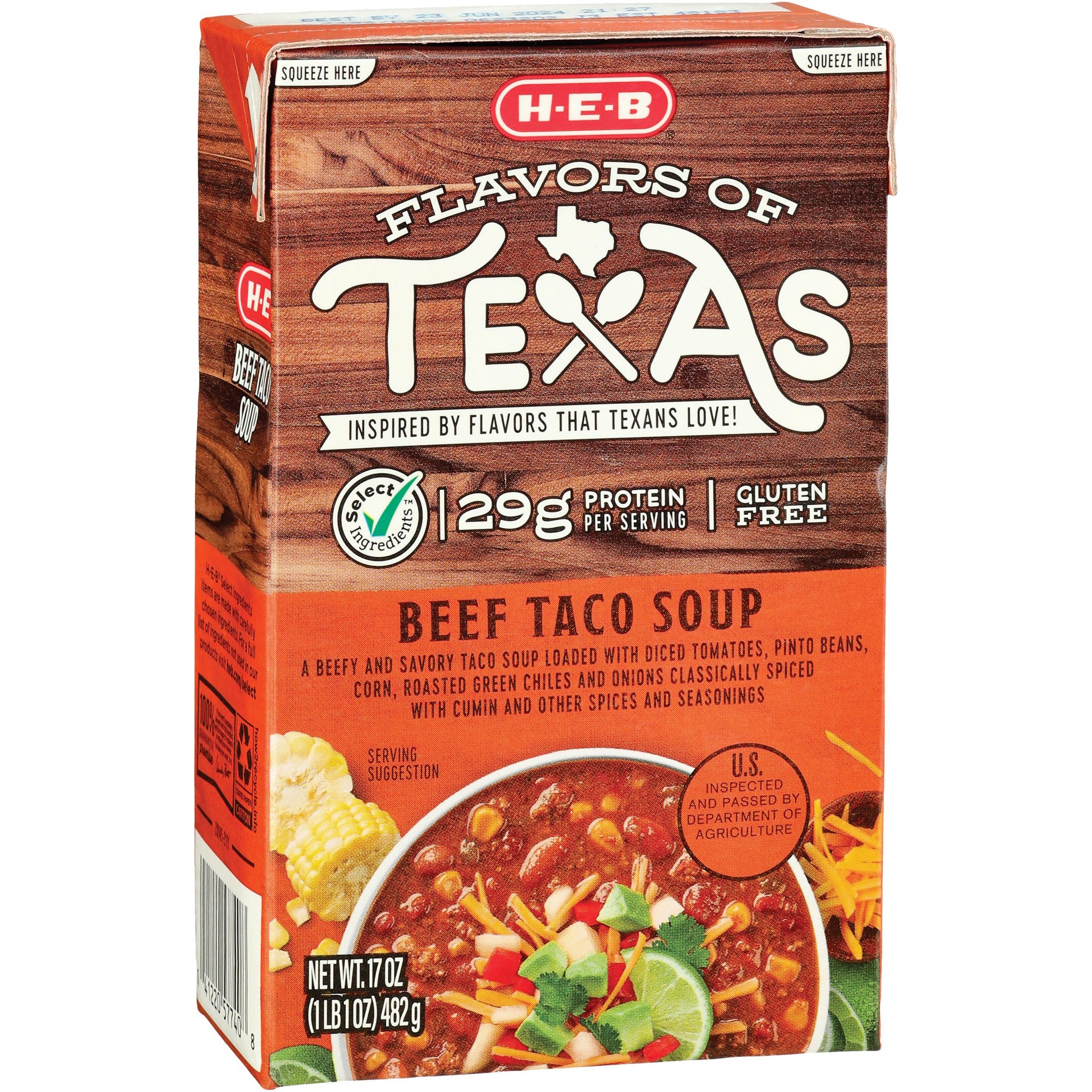 slide 1 of 1, H-B Beef Taco Soup - 17 oz, 17 oz