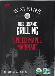 Watkins Organic Spiced Maple Marinade - 1.25 oz