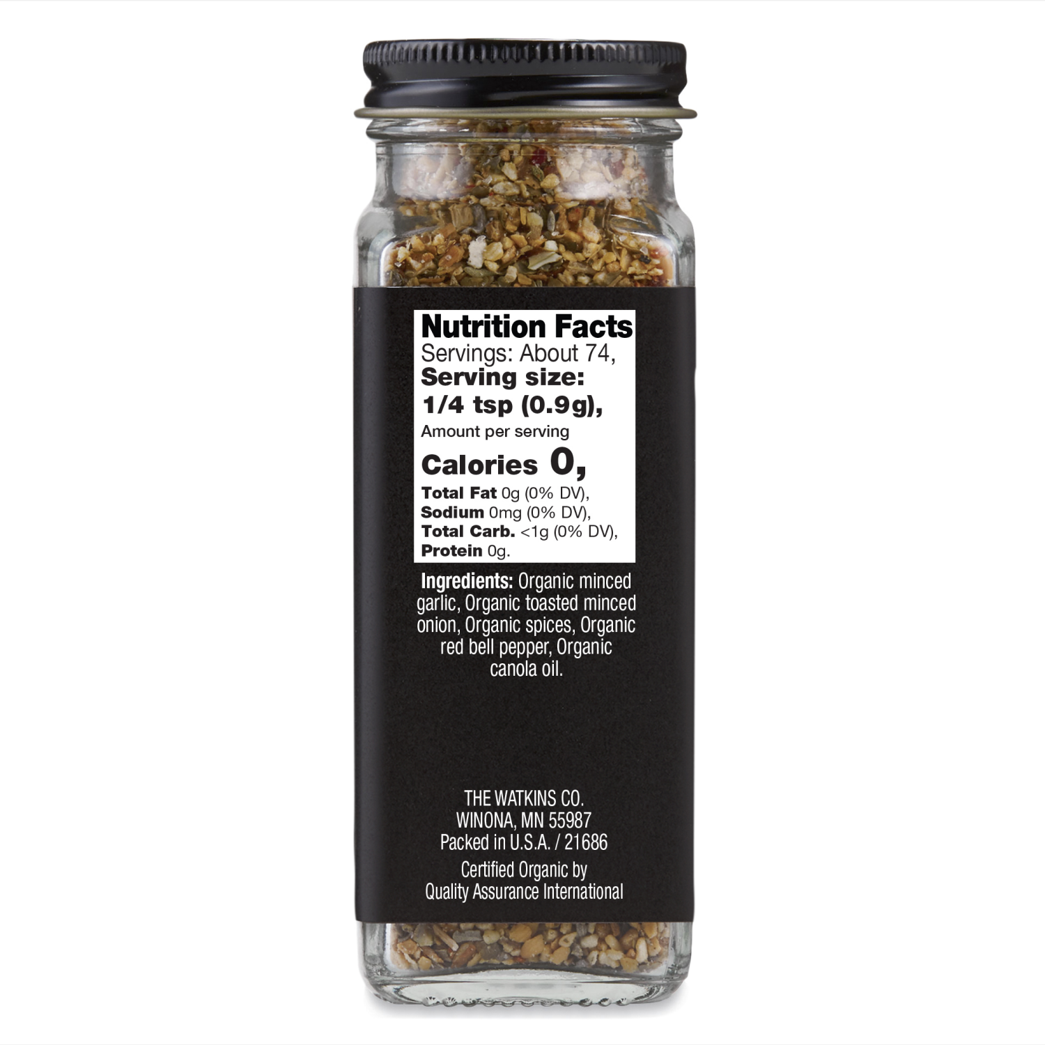 slide 2 of 2, J.R. Watkins Organic Garlic & Herb Seasoning Salt Free, 2.3 oz
