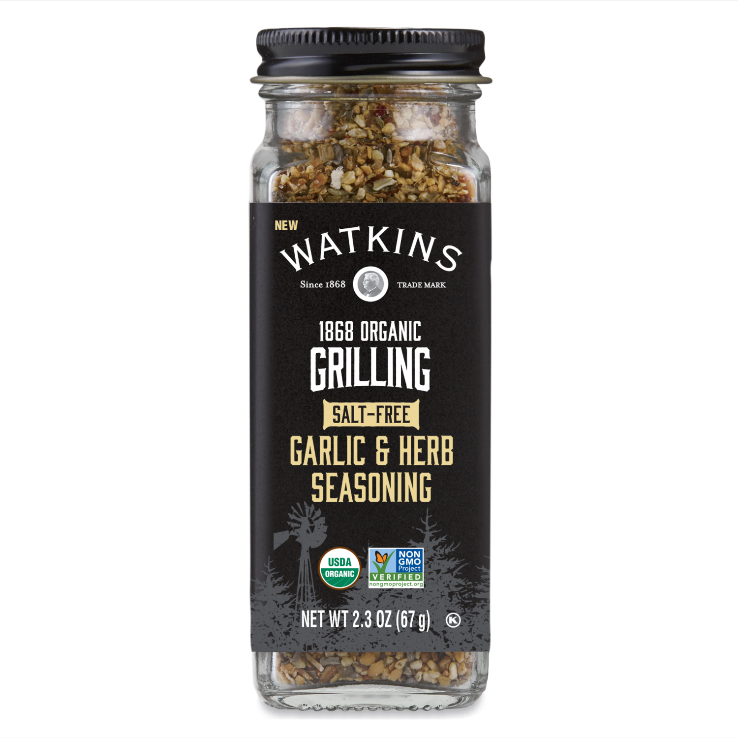 slide 1 of 2, J.R. Watkins Organic Garlic & Herb Seasoning Salt Free, 2.3 oz
