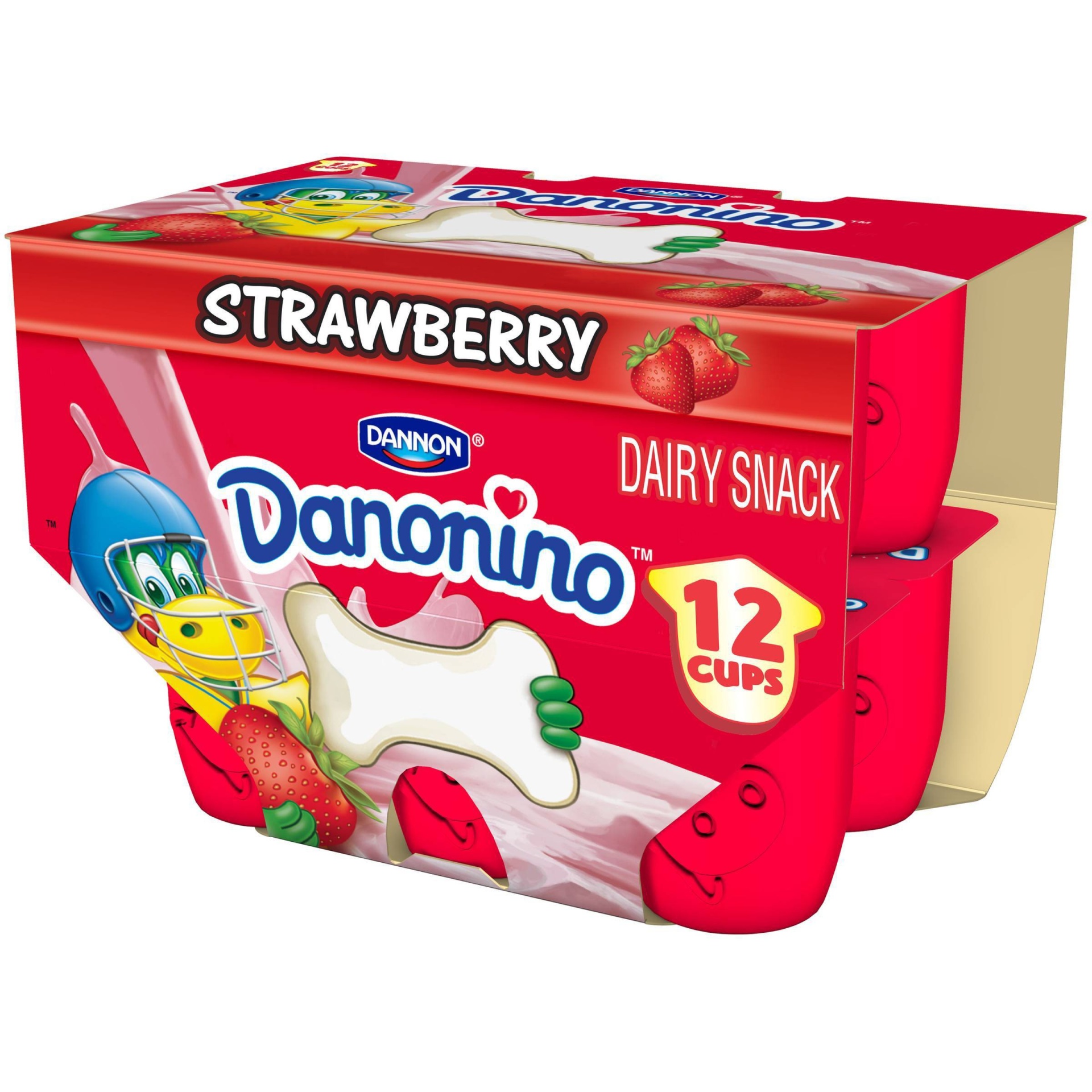 slide 1 of 2, Danonino Dannon Danonino Strawberry Kids' Dairy Snack - 12ct/1.76oz Cups, 12 ct, 1.76 oz