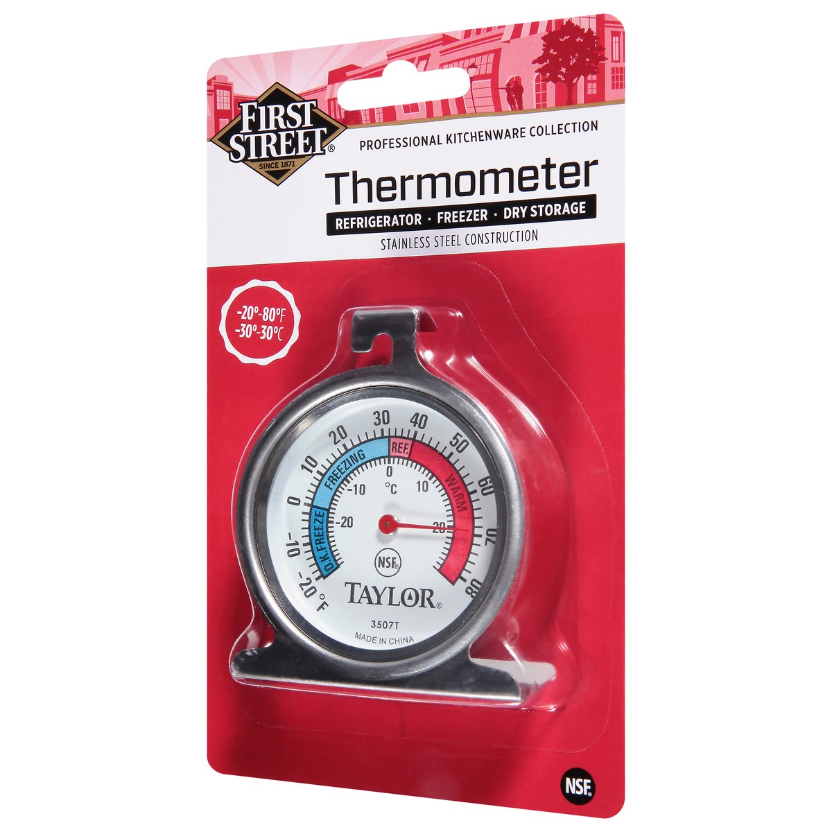 slide 4 of 11, First Street Nsf Refrigerator/Freezer Thermometer, 1 ct