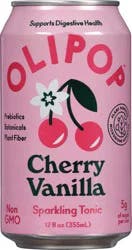 Olipop Sparkling Tonic, Cherry Vanilla - 12 fl oz