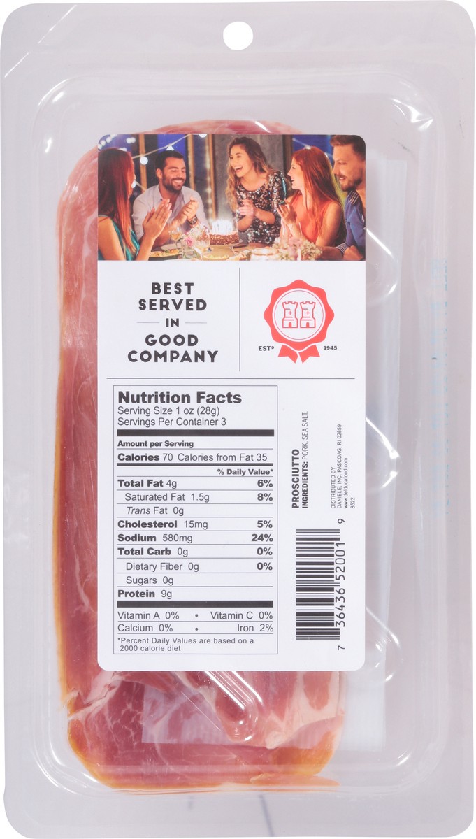 slide 2 of 9, Del Duca Dry Cured Prosciutto 3 oz, 3 oz