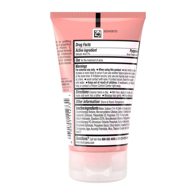 slide 2 of 7, Neutrogena Oil Free Pink Grapefruit Acne Face Wash with Vitamin C - 2 fl oz, 2 fl oz