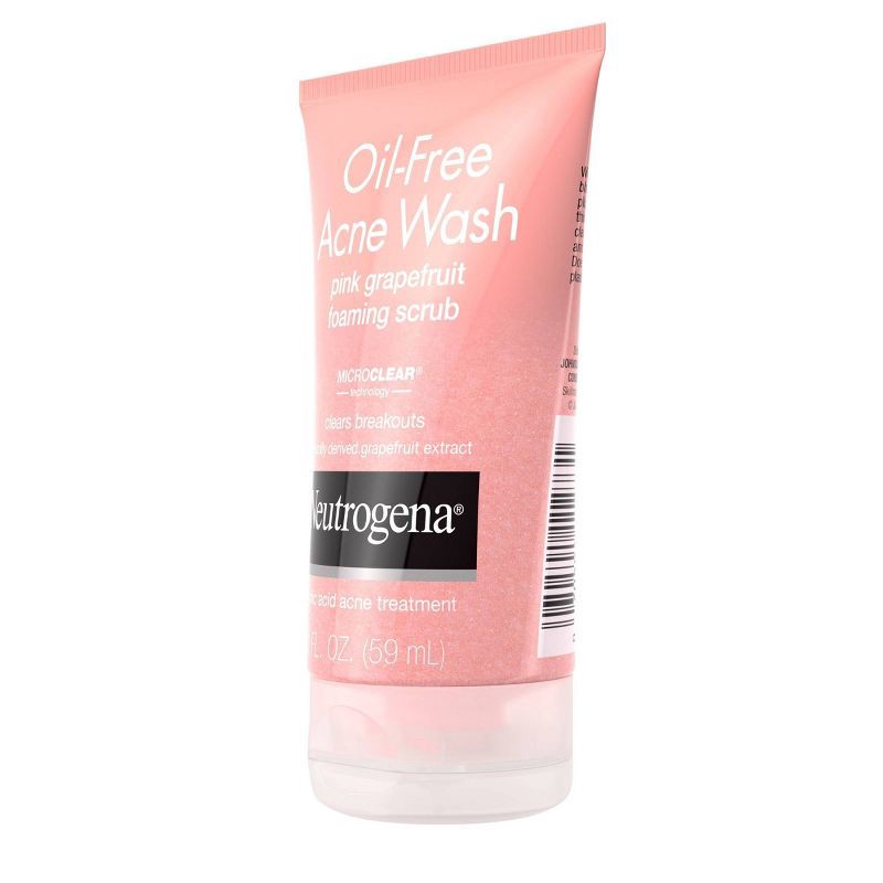 slide 4 of 7, Neutrogena Oil Free Pink Grapefruit Acne Face Wash with Vitamin C - 2 fl oz, 2 fl oz