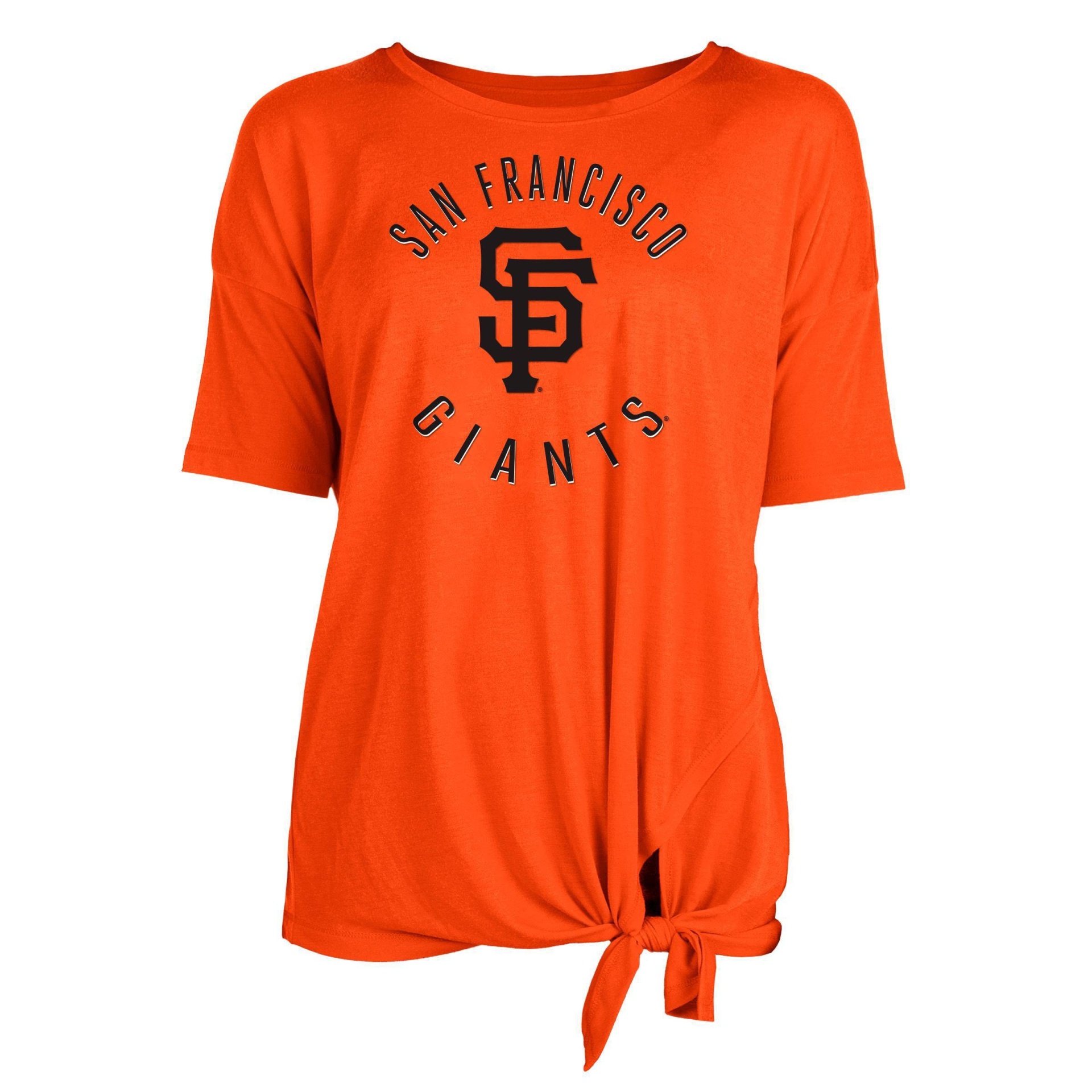 MLB San Francisco Giants Women's Poly Rayon Front Knot T-Shirt