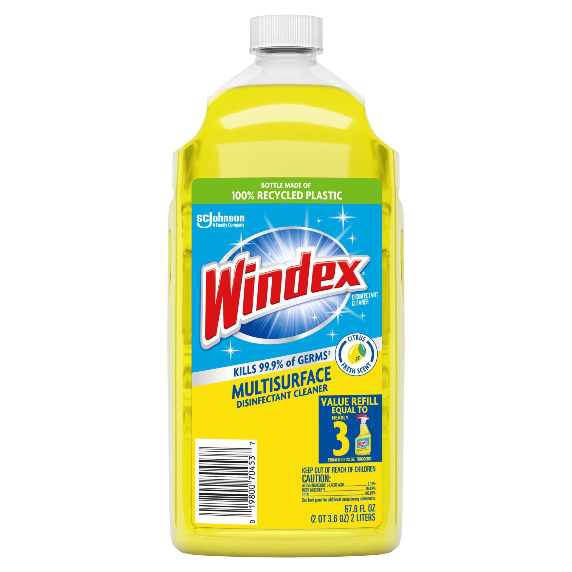 slide 1 of 5, Windex Refill Citrus Disinfectant, 67.6 fl oz