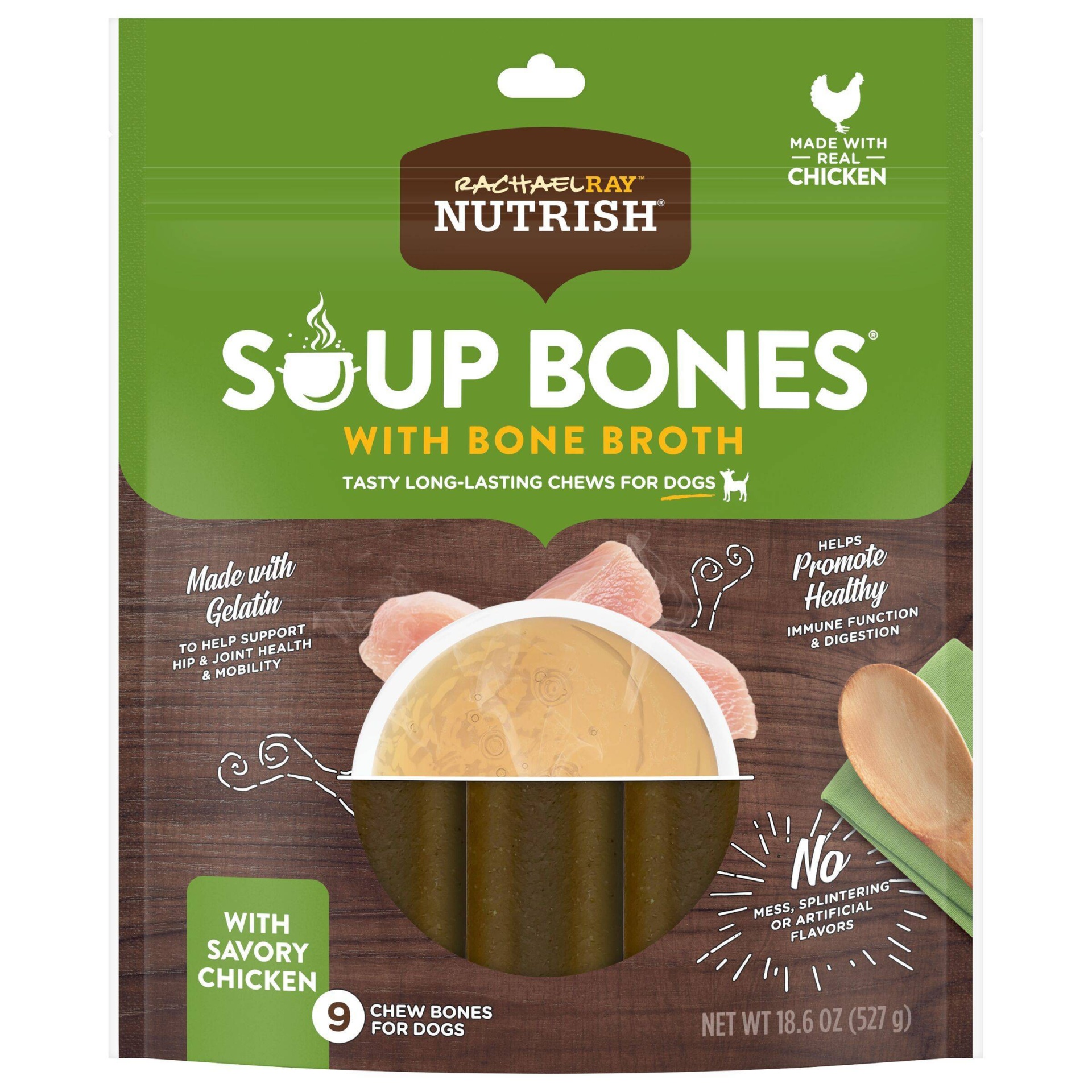 Rachael Ray Nutrish Soup Bones with Bone Broth Savory Chicken Dental