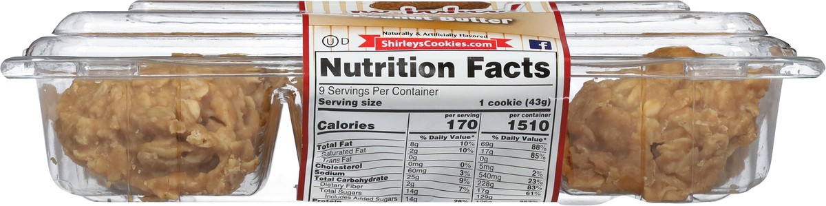 slide 3 of 9, Shirley's Cookie Company No-Bakes Peanut Butter Cookies 13.5 oz, 13.5 oz