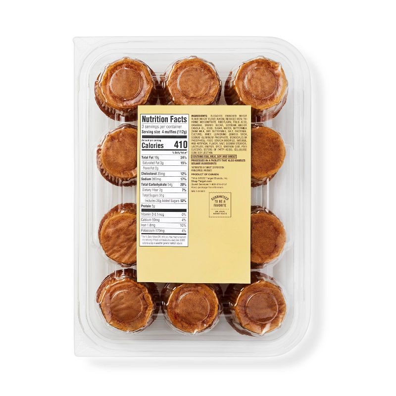 slide 3 of 3, Banana Mini Muffins - 12ct - Favorite Day™, 12 ct