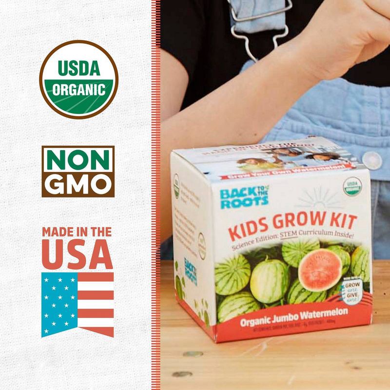 slide 4 of 10, Back to the Roots Kids Grow Kit Science Edition Organic Jumbo Watermelon, 1 ct