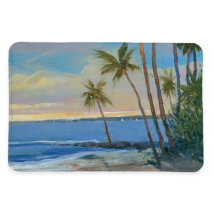 slide 1 of 1, Laural Home Tropical Breeze Memory Foam Rug, 20 in x 30 in