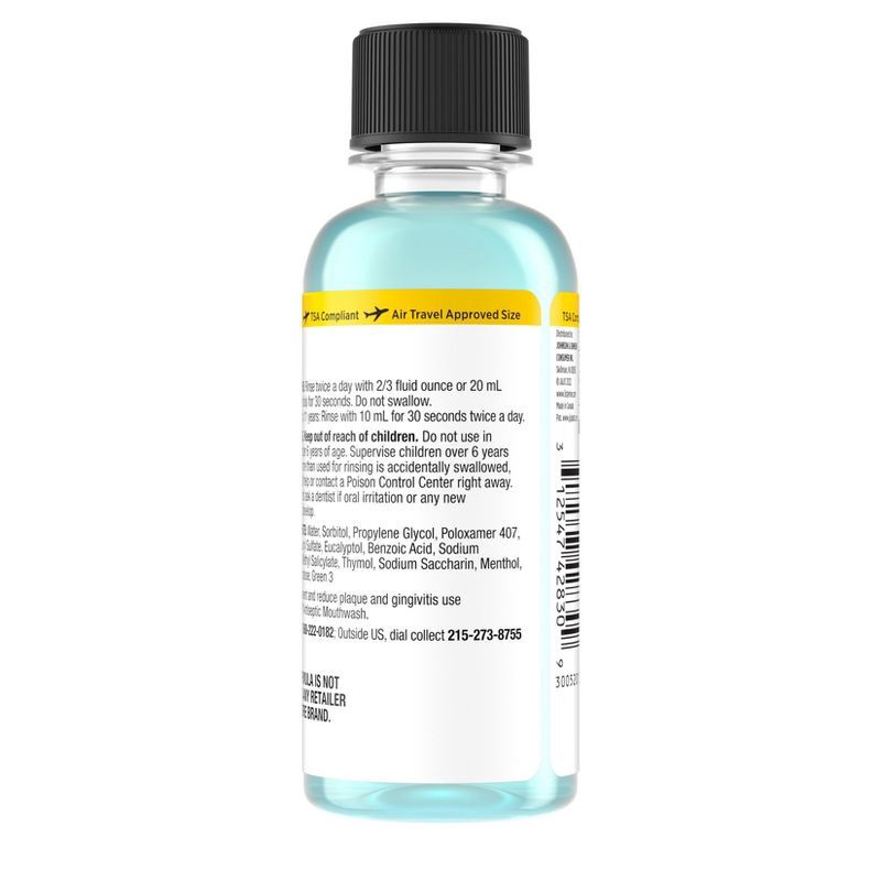 slide 2 of 6, Listerine Coolmint Zero Alcohol Mouthwash, Trial size - Trial Size - 3.2oz, 3.2 oz