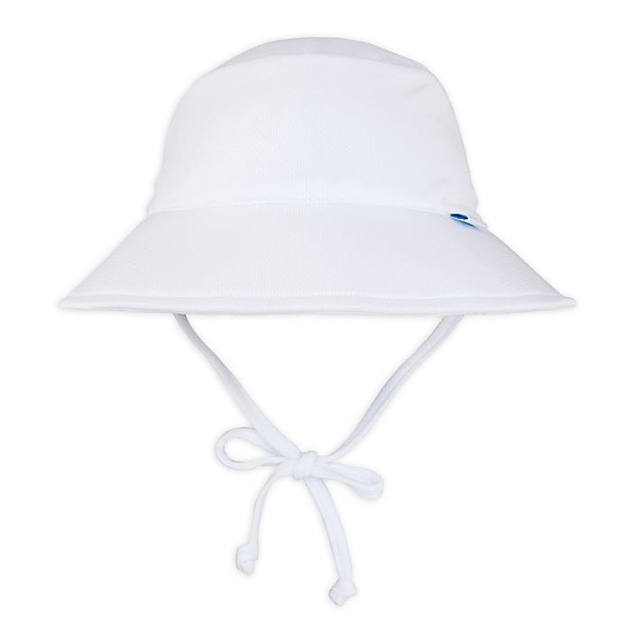 slide 1 of 1, i play. by Green Sprouts Newborn Breathable Bucket Sun Protection Hat - White, 1 ct