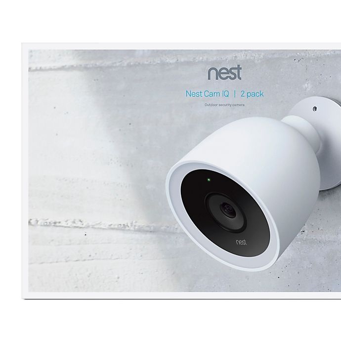 slide 6 of 7, Google Nest Cam IQ Outdoor Security Cameras - White, 2 ct