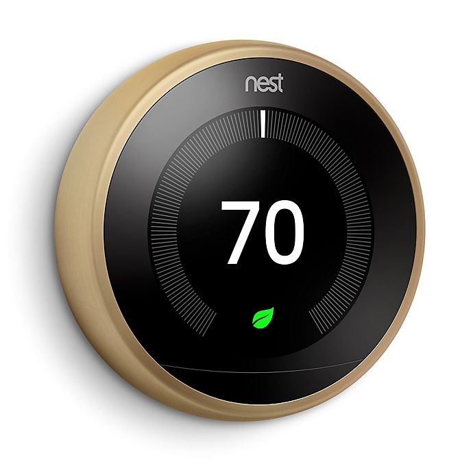 slide 3 of 6, Google Nest Learning Third Generation Thermostat - Brass, 1 ct