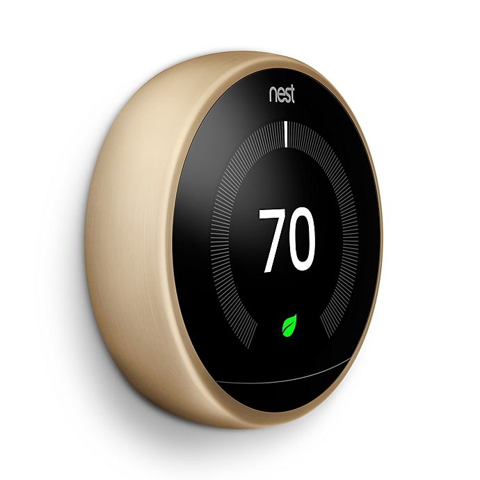 slide 4 of 6, Google Nest Learning Third Generation Thermostat - Brass, 1 ct