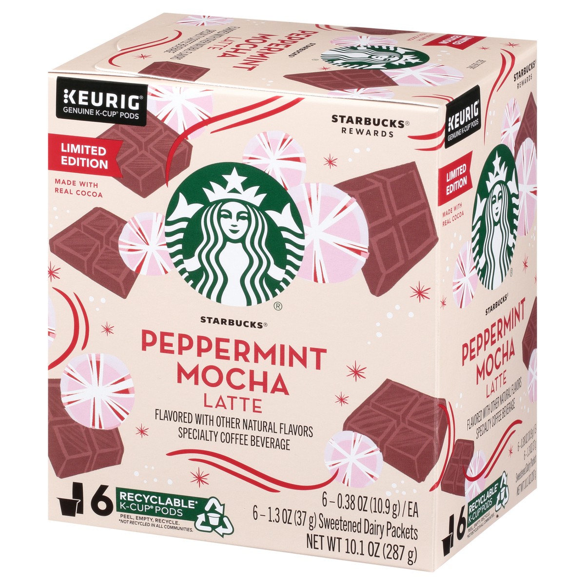 slide 10 of 12, Starbucks Peppermint Mocha Caffé Latte K-Cup Pods & Flavor Packets - 10.1 oz, 10.1 oz