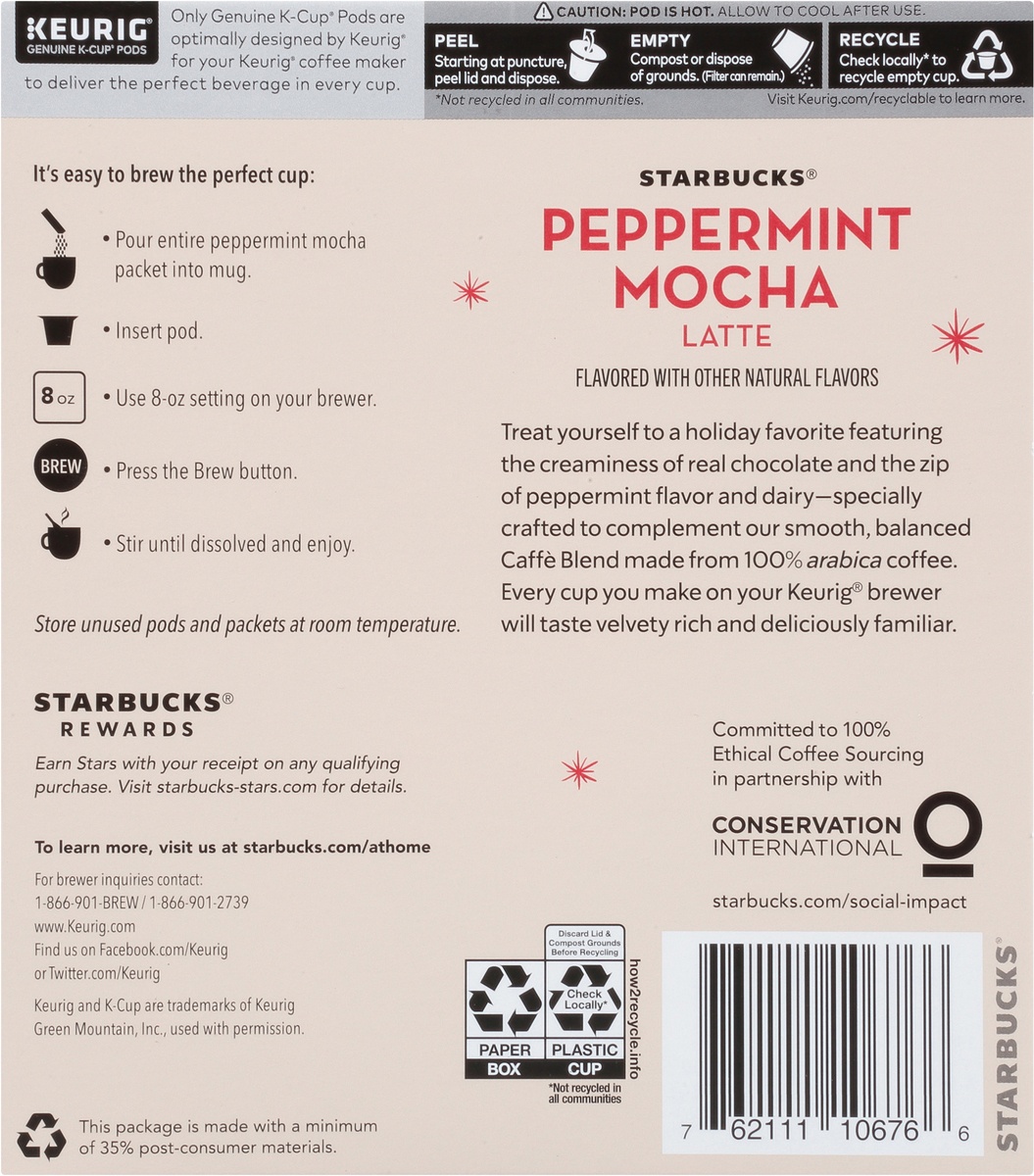starbucks peppermint mocha caffe latte