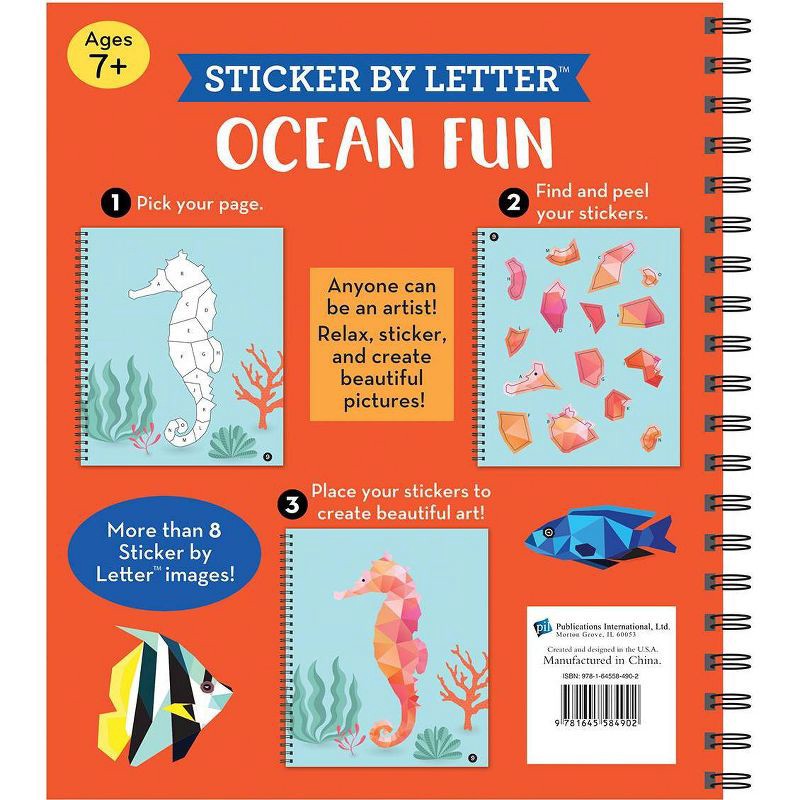 slide 5 of 5, Brain Games - Sticker by Letter: Ocean Fun (Sticker Puzzles - Kids Activity Book) - by Publications International Ltd, 1 ct